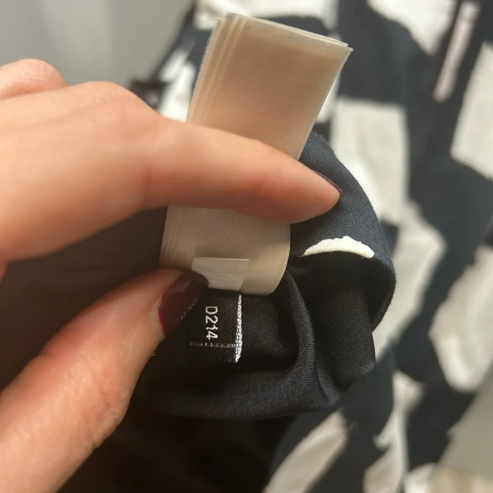 Kate Spade “Jane” Black and Cream Midi Dress